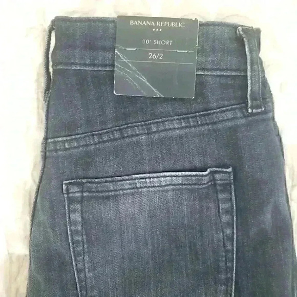 Banana Republic High-Rise Black Wash Denim Shorts - Picture 11 of 11